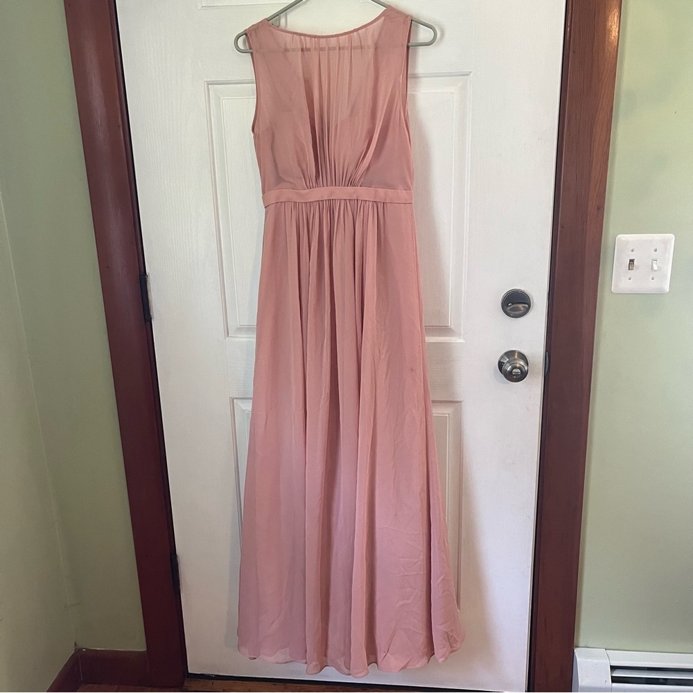 Jenny Yoo Elegant Blush Pink Sleeveless Gown